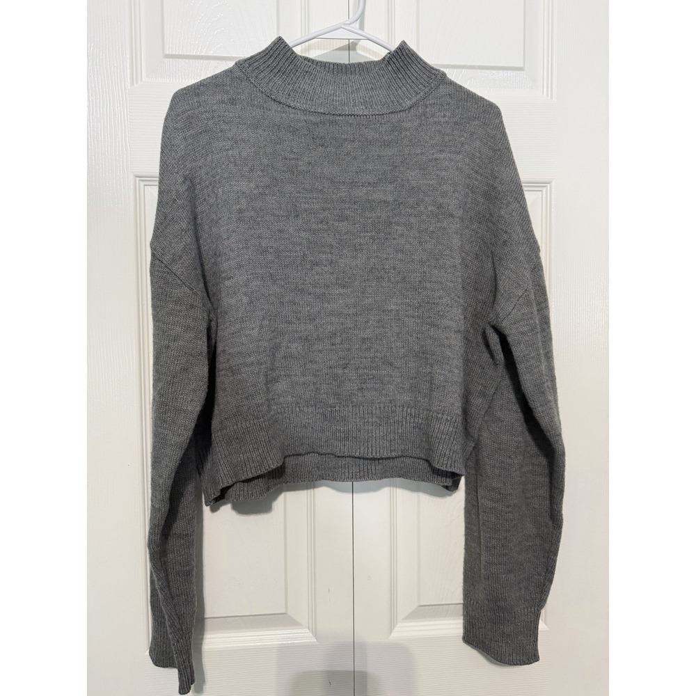 Love And Whimsy Women's Gray Mock Neck Sweater Size XXL